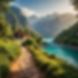 Stunning landscapes of popular travel destinations