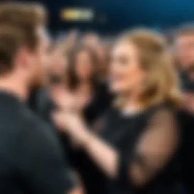 Adele engaging with her fans during a concert