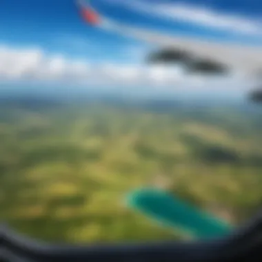 Breathtaking view of Cuban landscape from the airplane