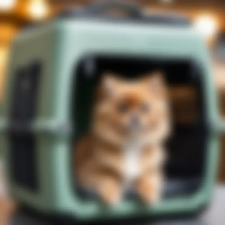 Cozy pet carrier for air travel