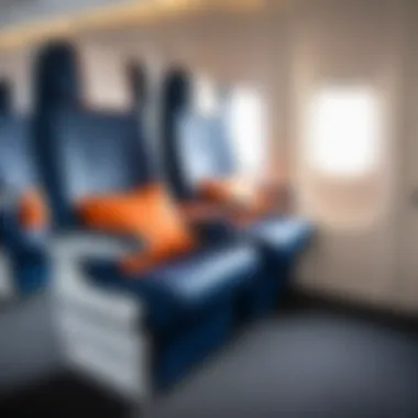 Infographic highlighting seat features and legroom