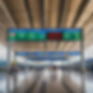 Transport Connections at Islamia Airport Signage leading to various transport options at the airport