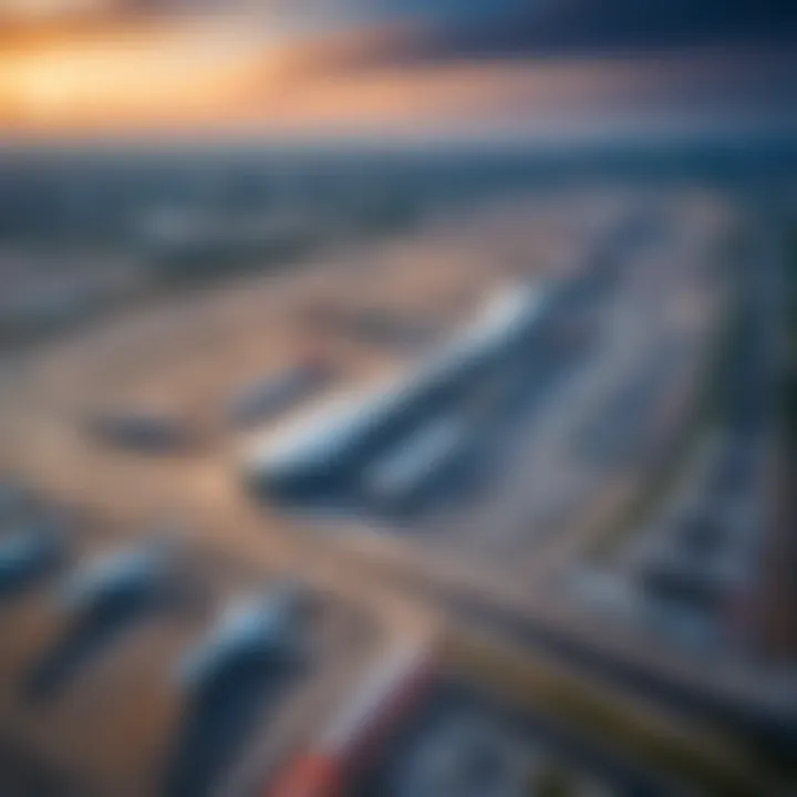 Aerial view of Sheremetyevo Airport showcasing its vast runway and terminal layout