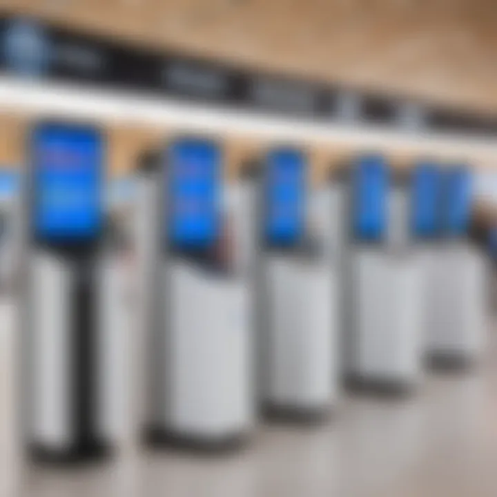 Airline check-in kiosk at Vnukovo Airport