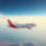 Air Arabia aircraft in flight over the horizon
