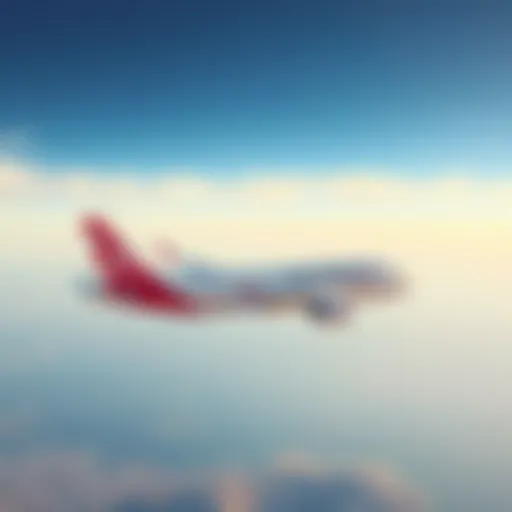 Air Arabia aircraft in flight over the horizon