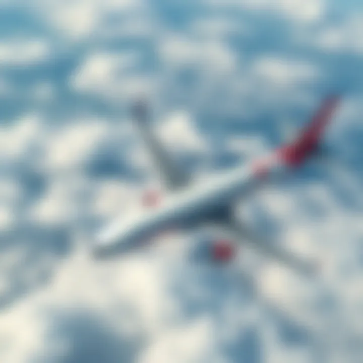 Air Arabia aircraft soaring above the clouds