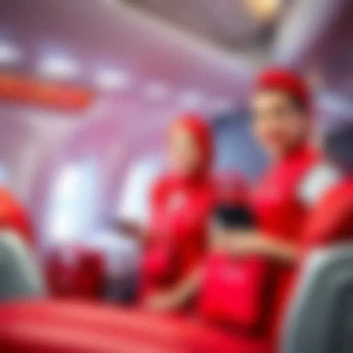 Air Arabia crew providing exceptional service to passengers
