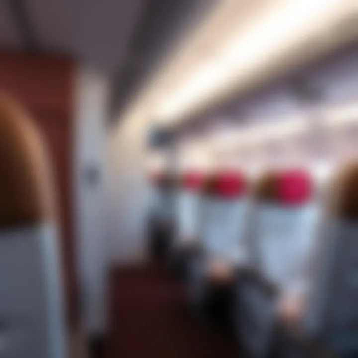 Interior view of Air Arabia cabin with comfortable seating