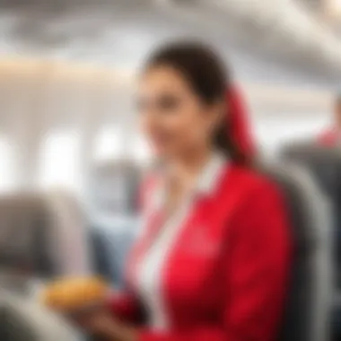 Travelers enjoying onboard amenities and services during an Air Arabia flight.