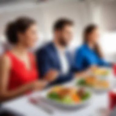 Passengers enjoying their meal onboard Air Arabia