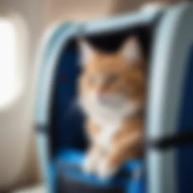 Comfortable pet carrier for air travel