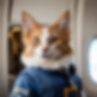 Happy pet during flight preparations