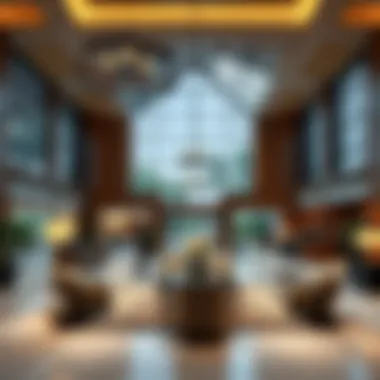 Luxurious lobby area of Air Harbor Hotel with elegant decor