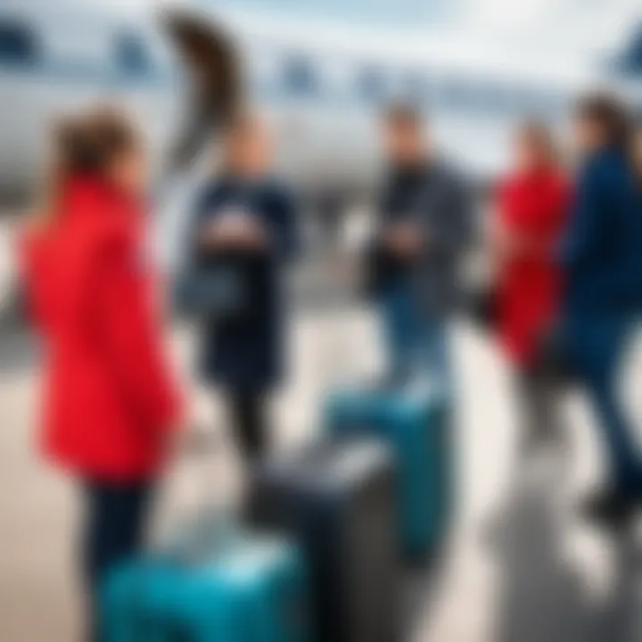 Passengers boarding an aircraft