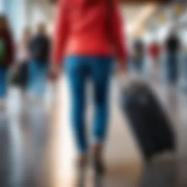 Traveler facing common carry-on challenges