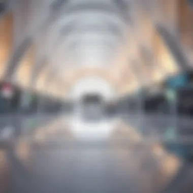 Interior of a terminal showcasing modern architecture and passenger facilities