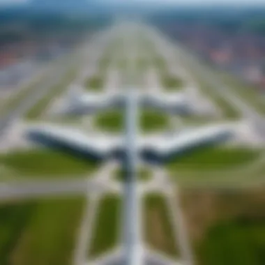 Aerial View of IST Airport Breathtaking aerial view of IST Airport showcasing its modern architecture and extensive runways