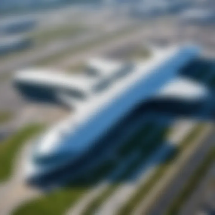 Aerial view of Suvarnabhumi Airport in Bangkok