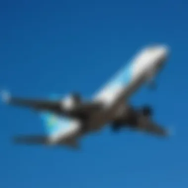 A modern aircraft of Al Jazeera Airlines soaring through a clear blue sky