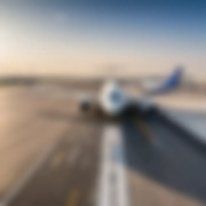 Airplanes at Al Maktoum Airport runway