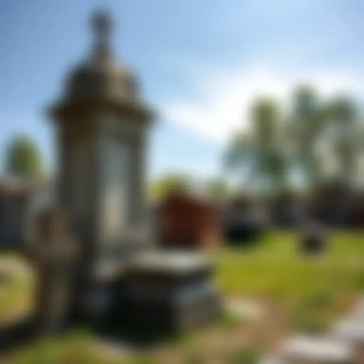 A Glimpse of History: Notable Tombstones Historical tombstone within the necropolis