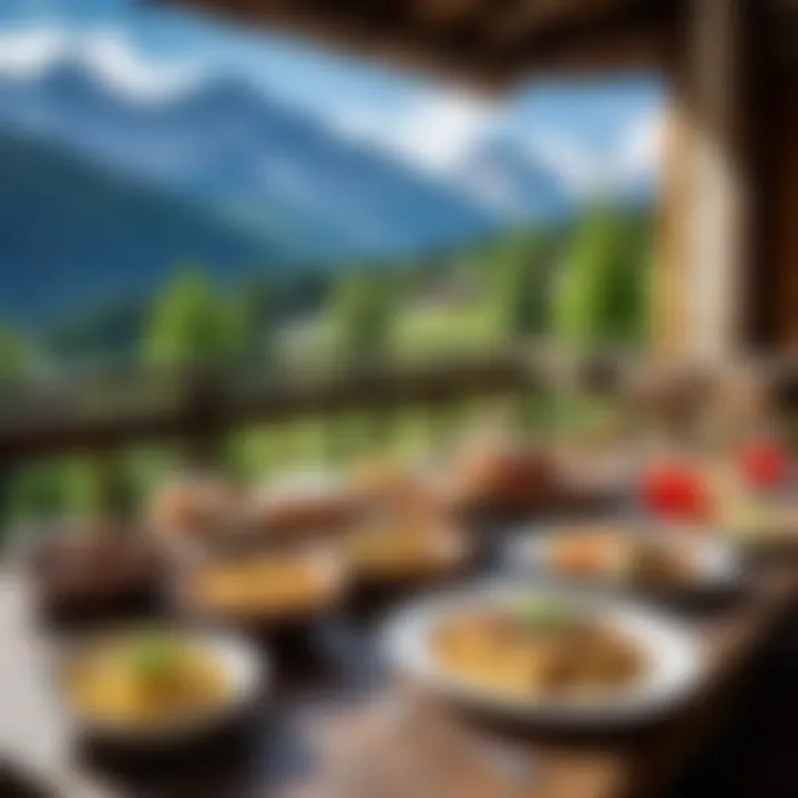 Delicious traditional alpine cuisine enjoyed in a cozy restaurant