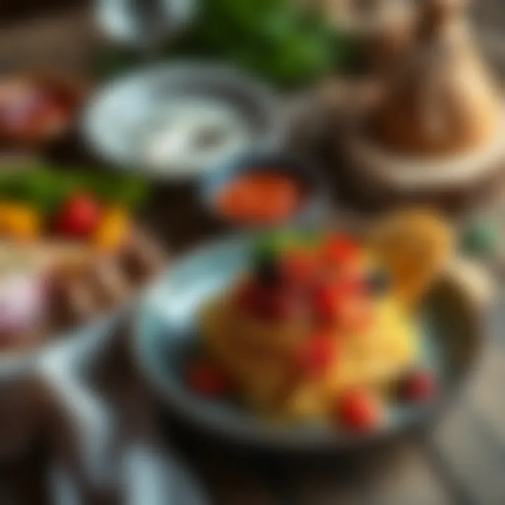 Gourmet Armenian Pasta: A Feast for the Senses Gourmet presentation of Armenian pasta with local ingredients