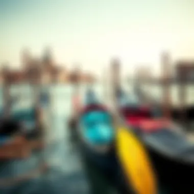 Symbolism of Gondola Colors in Venice Artistic representation of the significance of gondola colors in Venice