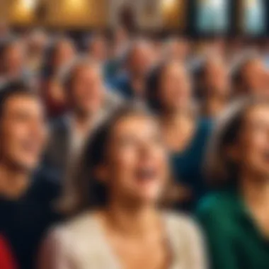 Audience laughing at a comedy performance