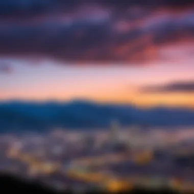 View of Caracas skyline with mountains