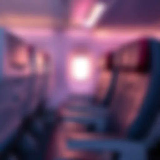 Comfortable seating arrangement on a modern aircraft