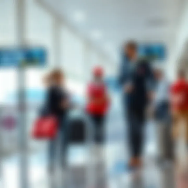 Dedicated Customer Service at Russia Airlines Friendly staff assisting passengers at the airport