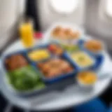 In-flight meal served on Azur Air