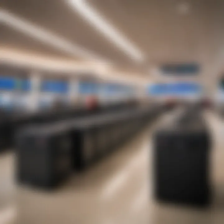 Baggage claim area at the airport