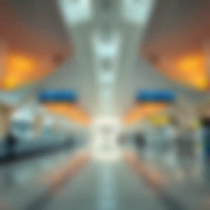 Modern Infrastructure Inside Bangkok Airport Terminal Interior view of the terminal illustrating advanced infrastructure