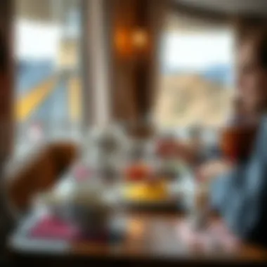 Savoring Breakfast in a BB Setting Guest enjoying breakfast at a hotel