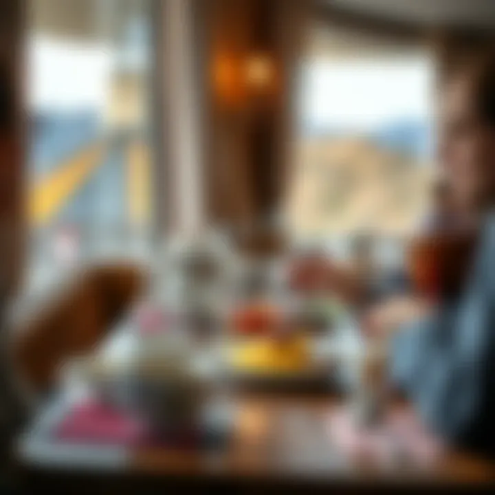Savoring Breakfast in a BB Setting Guest enjoying breakfast at a hotel