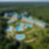 Scenic view of a Belarusian health resort surrounded by nature