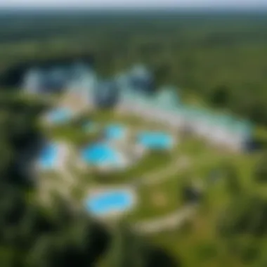 Scenic view of a Belarusian health resort surrounded by nature