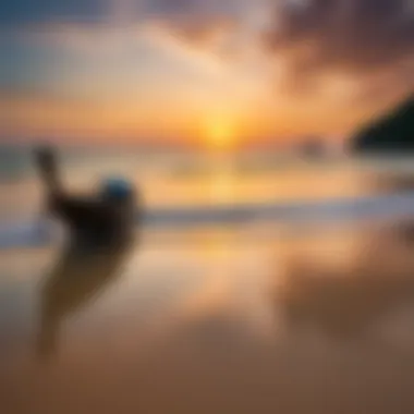 Breathtaking sunset over Thai beaches