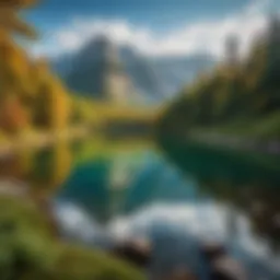 A scenic view of a popular travel destination
