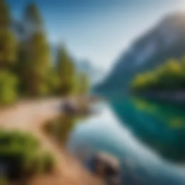 A scenic view of a popular travel destination