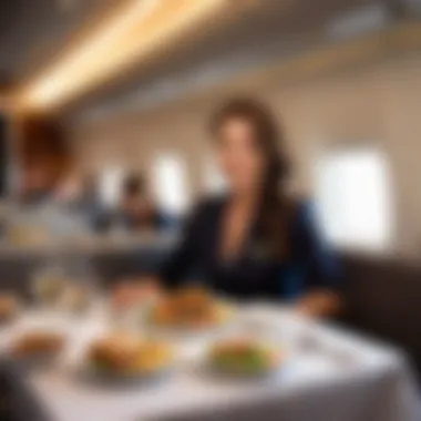 Exquisite dining experience offered in business class