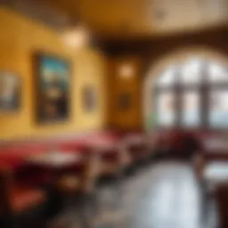 Charming interior of Cafe Mona Lisa showcasing its unique decor