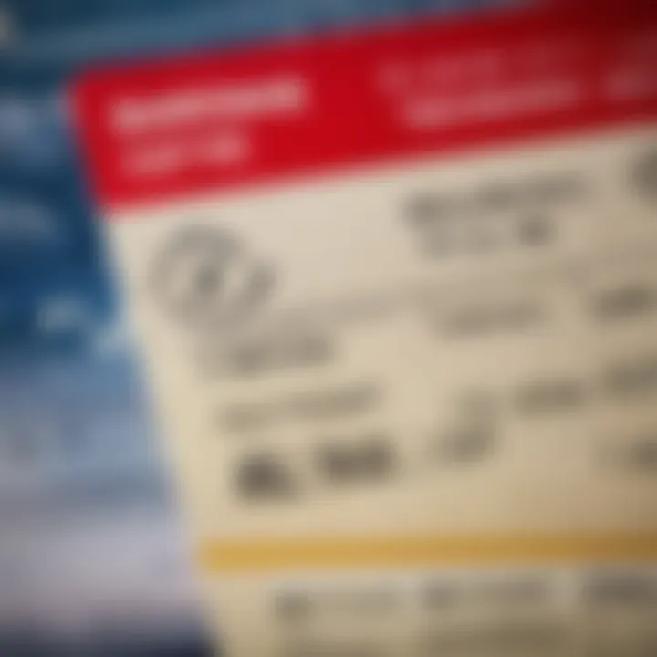 Airline ticket showing a date change