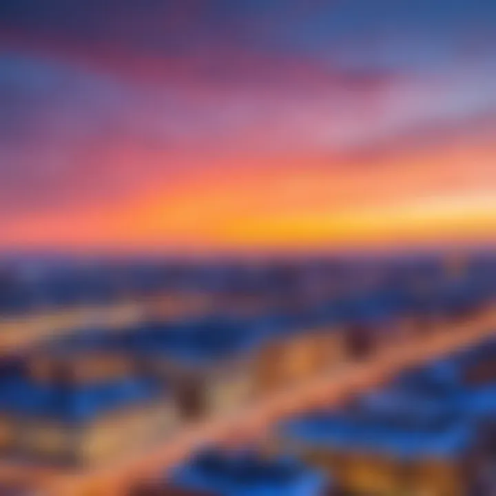 A breathtaking view of Chelyabinsk's skyline at sunset