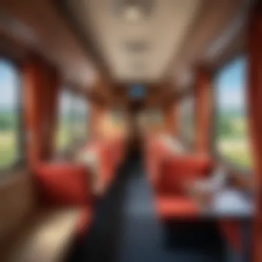 Comfortable seating arrangement inside the train