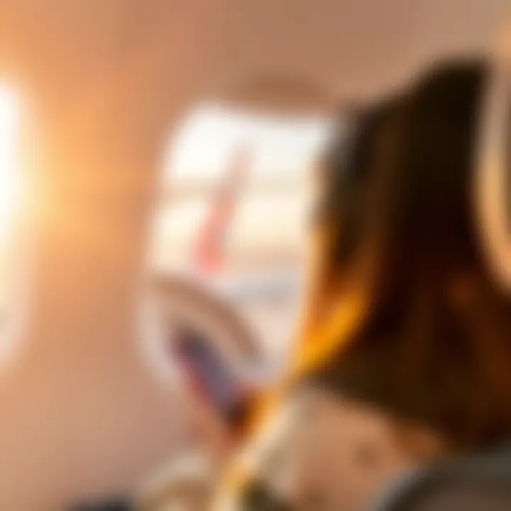 Flight Booking Management Tips Passenger managing flight booking on mobile