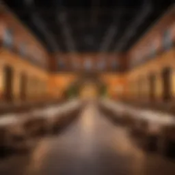 A strategic layout of an event space showcasing various configurations for different types of events